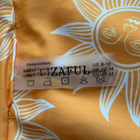 Zaful Women’s High Waisted Celestial Print 2 Piece Bikini Set Size Large (8-10) - Picture 4 of 13